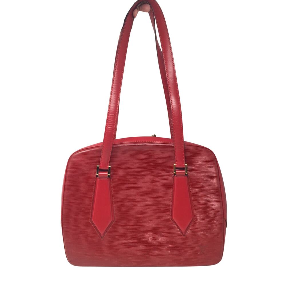 Louis Vuitton Red Leather Epi Voltaire Shoulder Bag